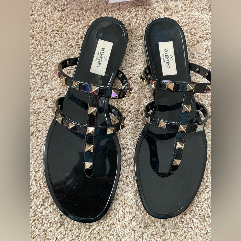 Valentino rock stud jelly sandals size 40